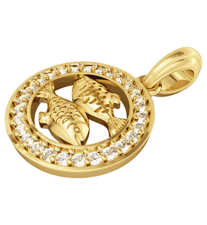 Pisces Charm in Gold - Jewelslane