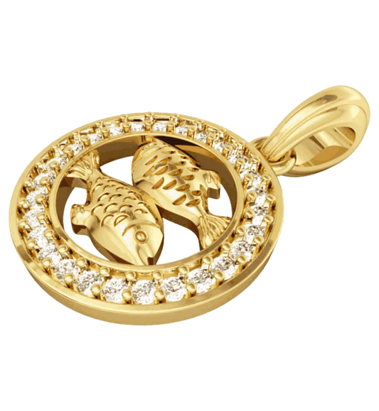Pisces Charm in Gold - Jewelslane