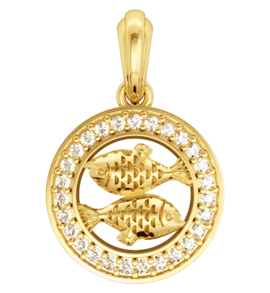 Pisces Charm in Gold - Jewelslane