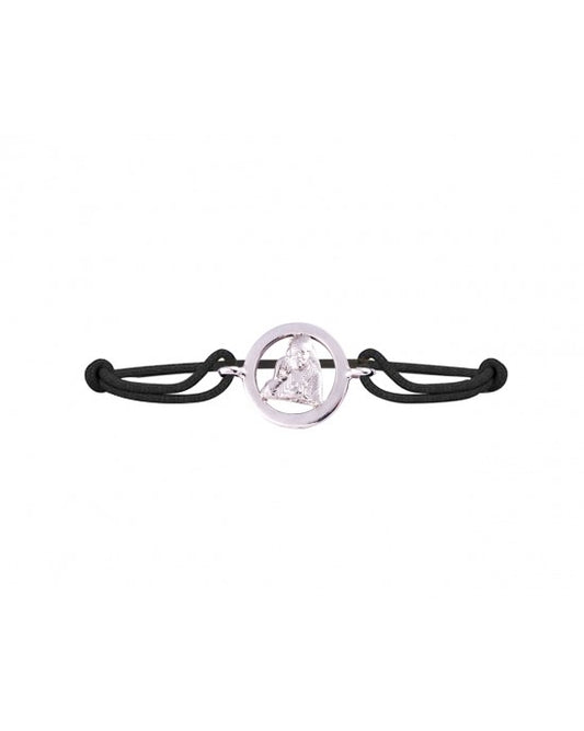 Sai Baba Bracelet in Silver with Diamond - Jewelslane