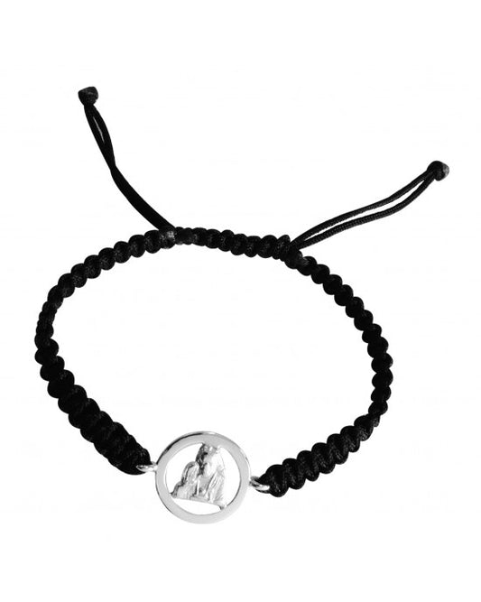 Sai Baba Bracelet in Silver with Diamond - Jewelslane