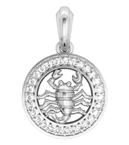 Scorpio Charm in Silver - Jewelslane