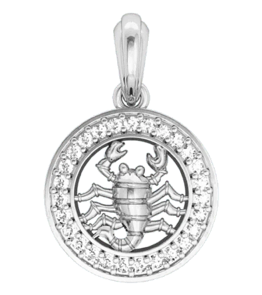 Scorpio Charm in Silver - Jewelslane