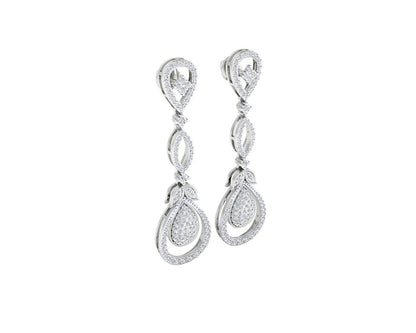 Sica Diamond Danglers in 18k gold - Jewelslane