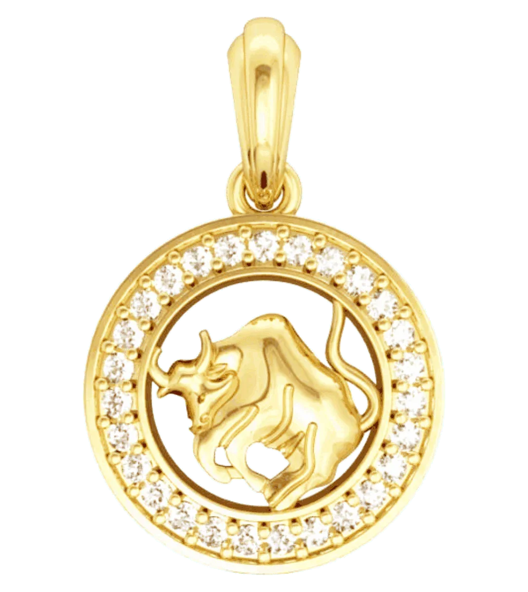 Taurus Charm in Gold - Jewelslane