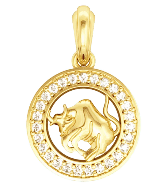 Taurus Charm in Gold - Jewelslane