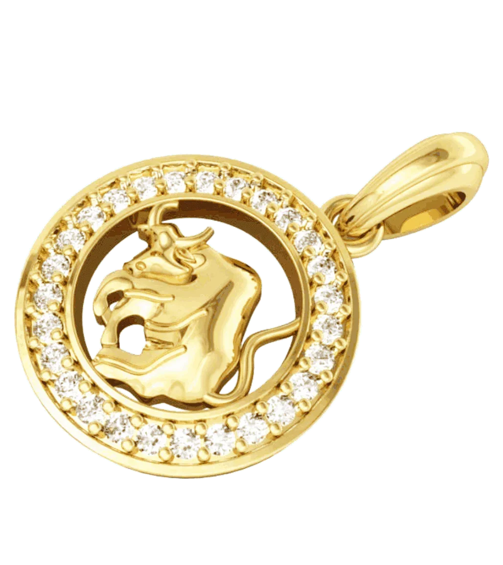 Taurus Charm in Gold - Jewelslane