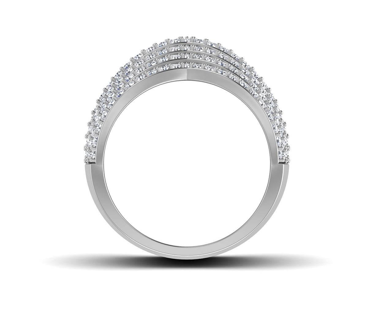 Tracy Wide Diamond Band in 18k gold - Jewelslane
