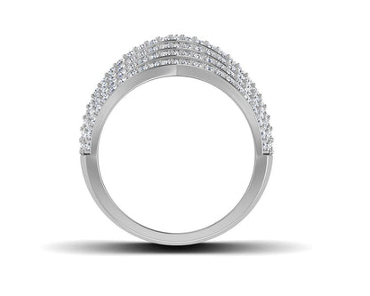 Tracy Wide Diamond Band in 18k gold - Jewelslane