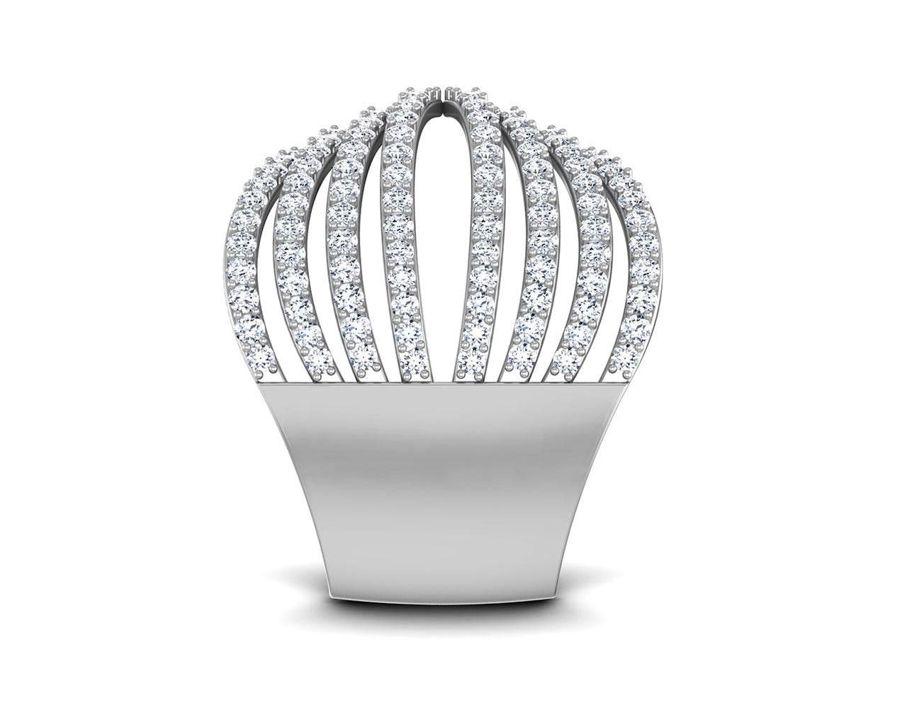 Tracy Wide Diamond Band in 18k gold - Jewelslane