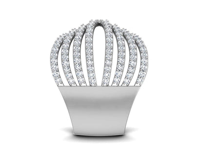 Tracy Wide Diamond Band in 18k gold - Jewelslane