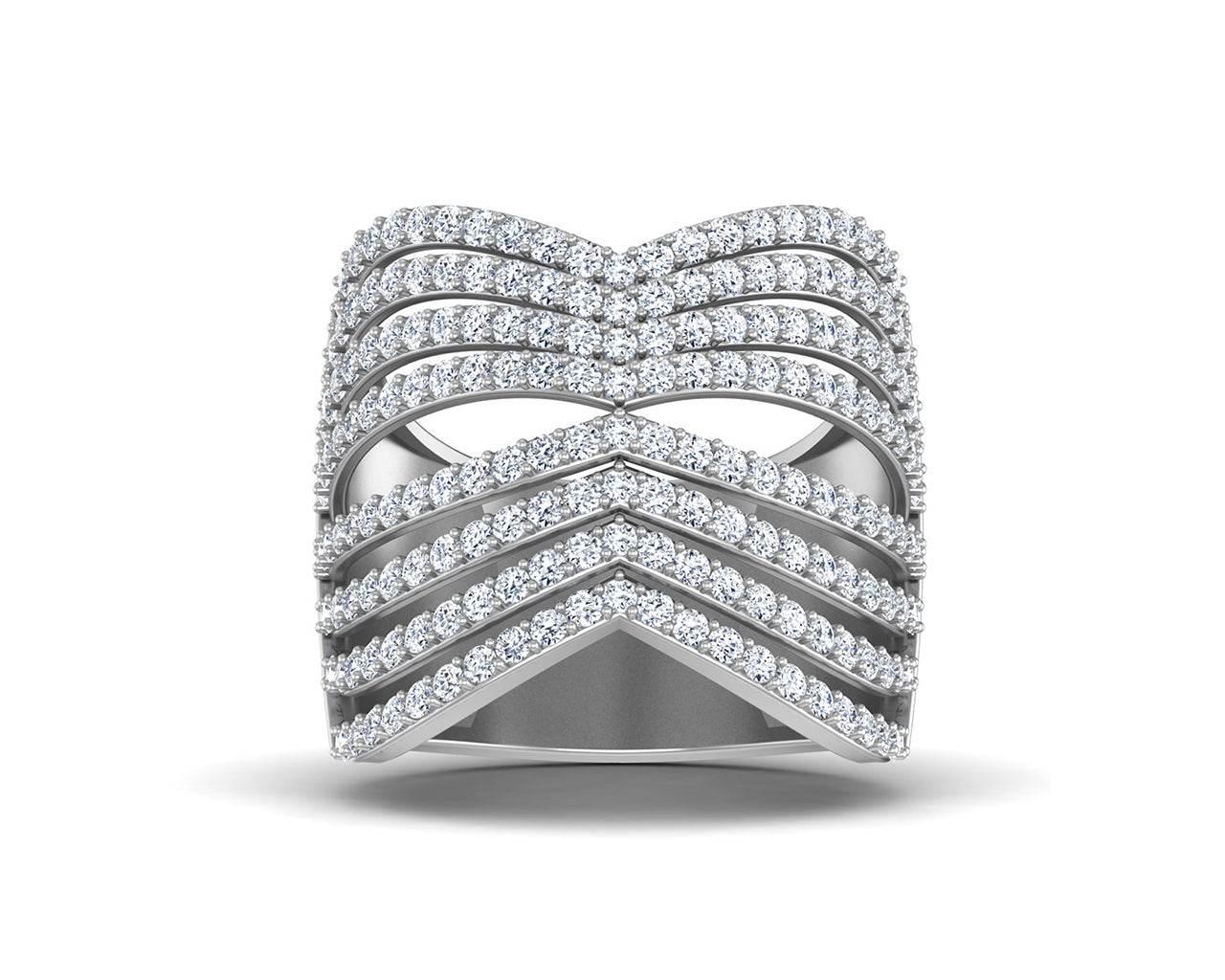 Tracy Wide Diamond Band in 18k gold - Jewelslane