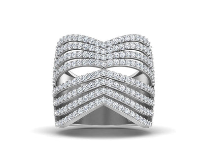 Tracy Wide Diamond Band in 18k gold - Jewelslane