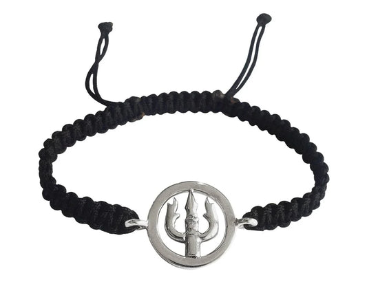 Auspicious Trishul Bracelet in silver - Jewelslane