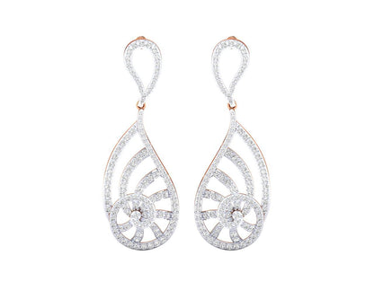 Venna Diamond Danglers in 18k gold - Jewelslane