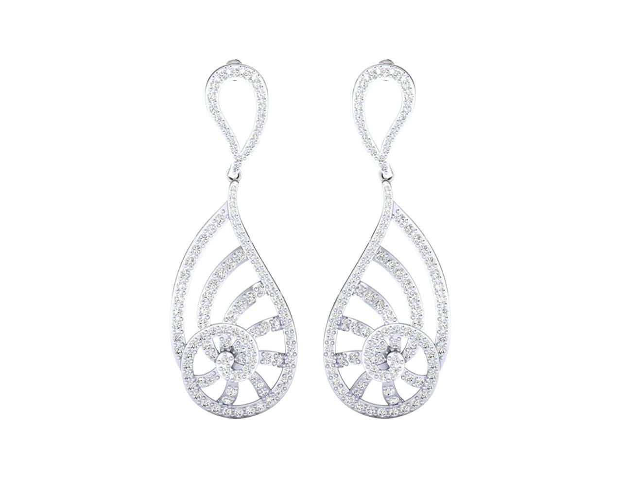 Venna Diamond Danglers in 18k gold - Jewelslane