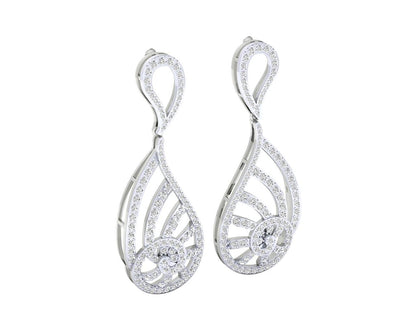 Venna Diamond Danglers in 18k gold - Jewelslane