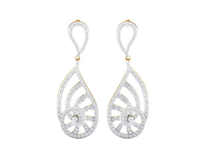 Venna Diamond Danglers in 18k gold - Jewelslane