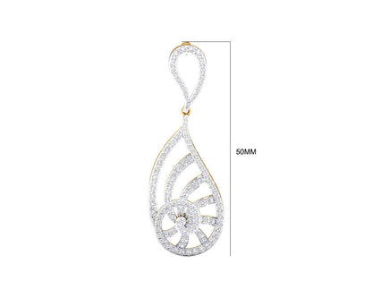 Venna Diamond Danglers in 18k gold - Jewelslane