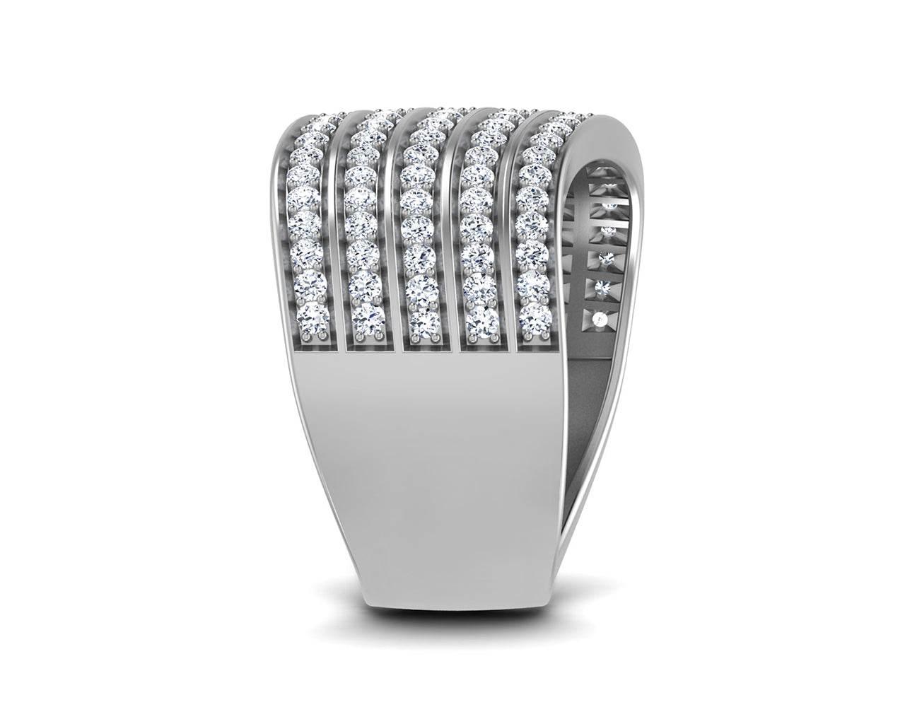 Veola Wide diamond Band in 18k gold - Jewelslane