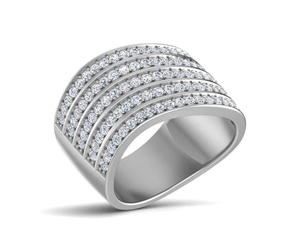 Veola Wide diamond Band in 18k gold - Jewelslane