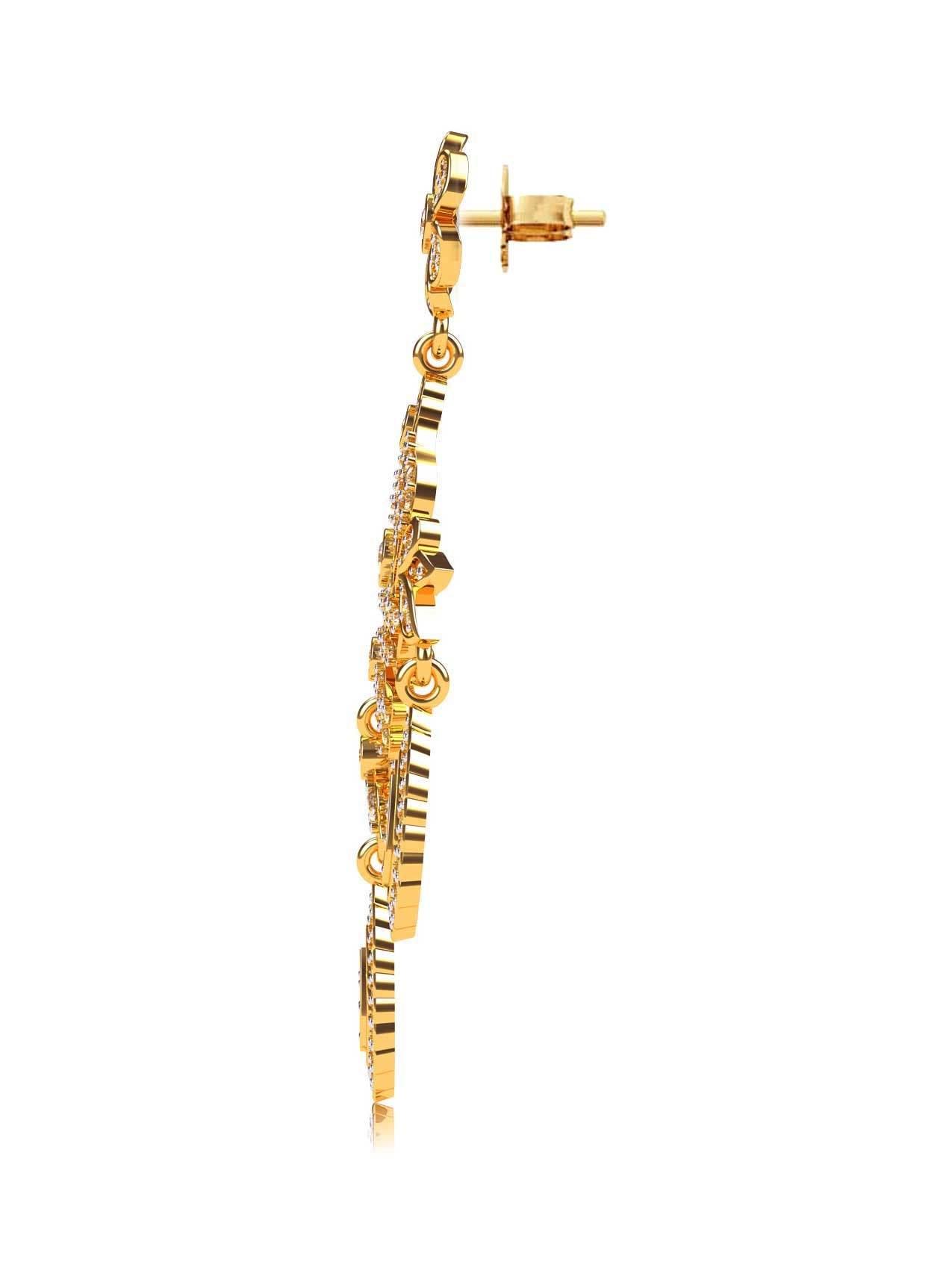 Victorian Style diamond danglers - Jewelslane