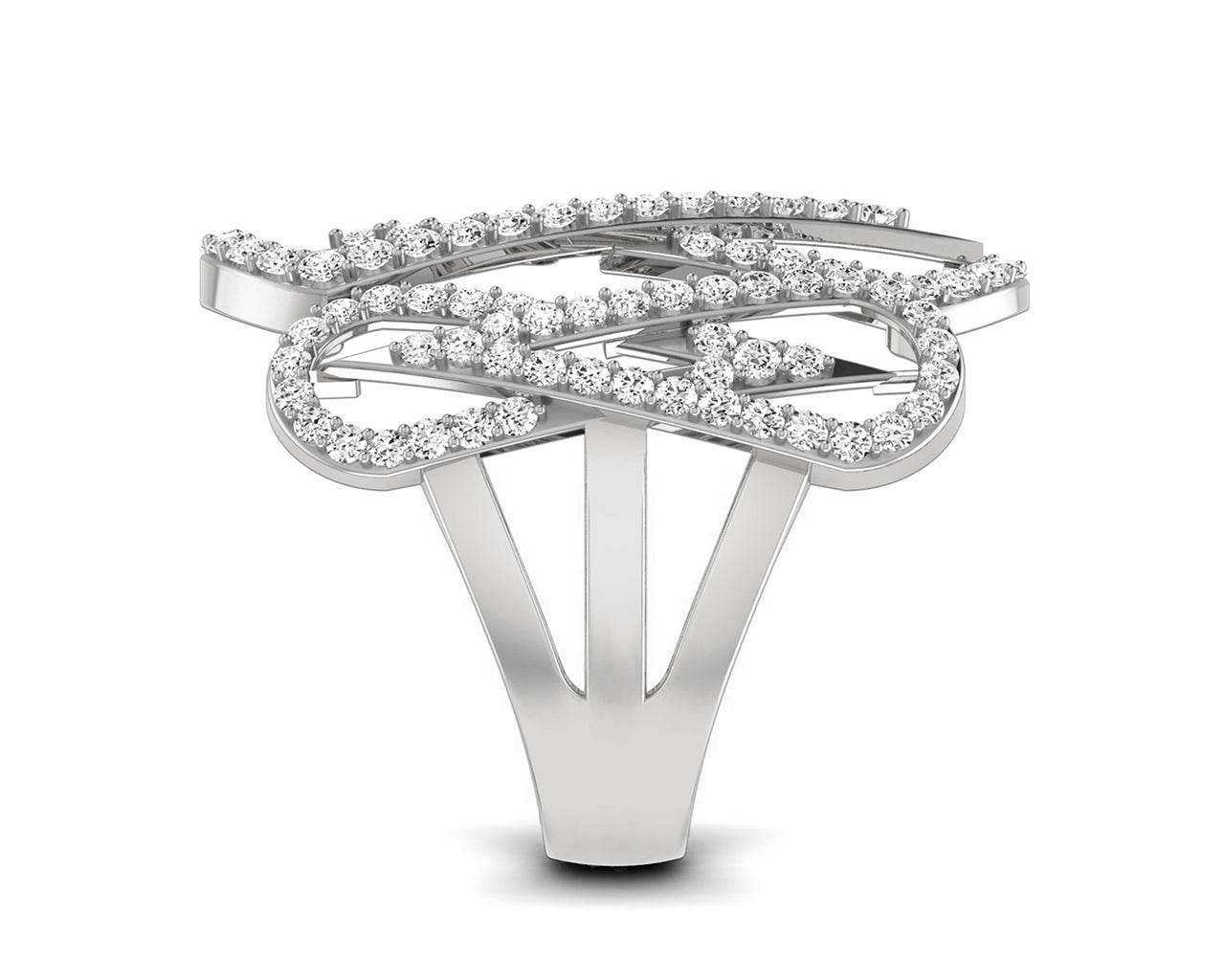 Vien Wide Diamond Band in 18k Gold - Jewelslane