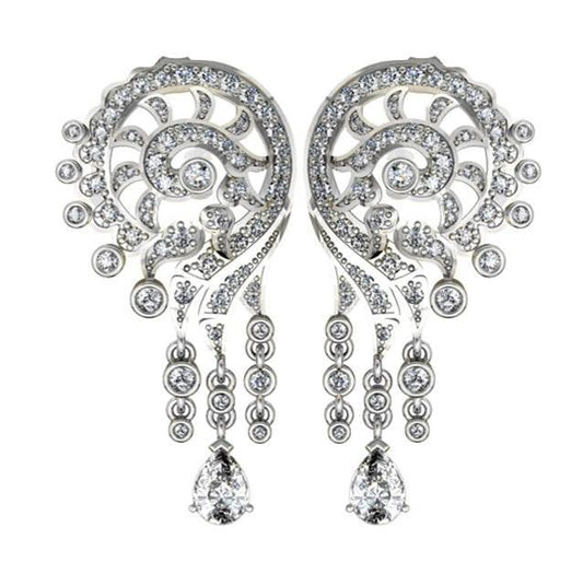 Striking designer diamond Earrings - Jewelslane