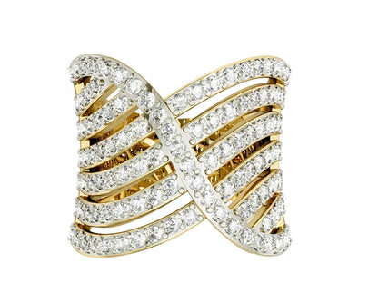 Wide Diamond Cocktail Band - Jewelslane