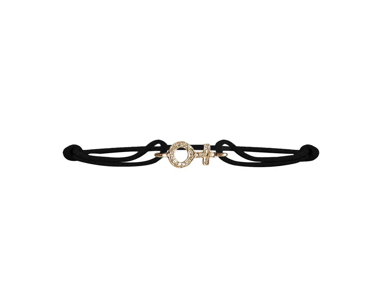 Women’s sign bracelet in gold with diamonds - Jewelslane