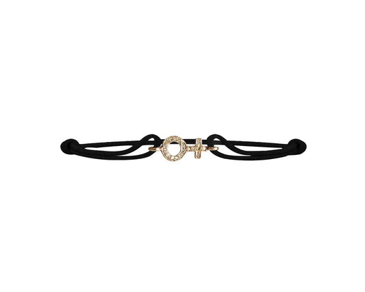 Women’s sign bracelet in gold with diamonds - Jewelslane