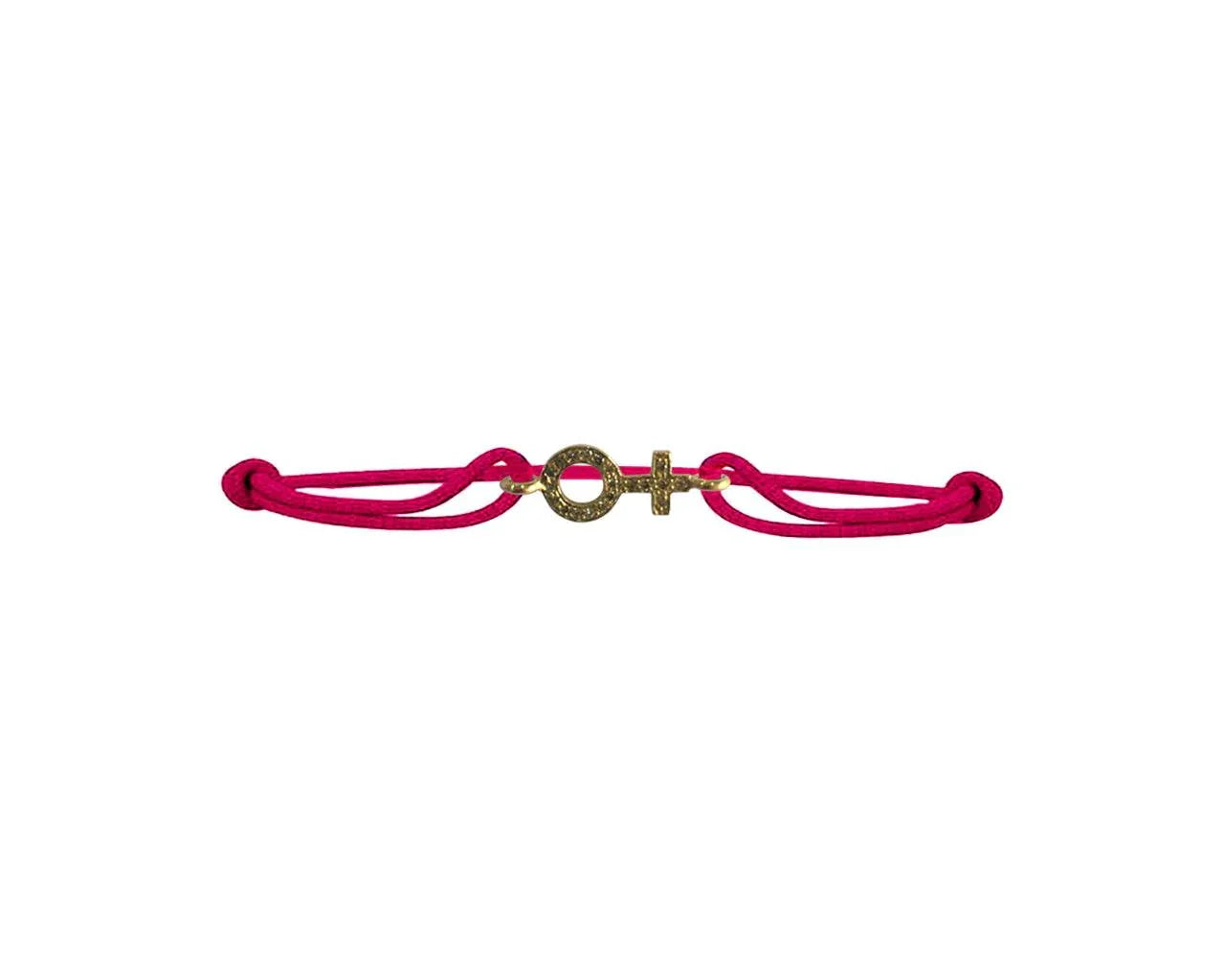 Women’s sign bracelet in gold with diamonds - Jewelslane