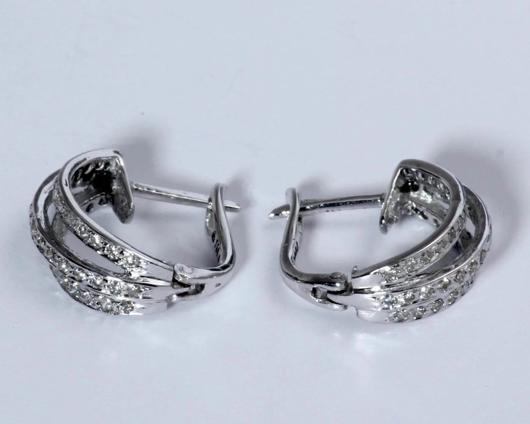 Hoop Earrings with Diamonds