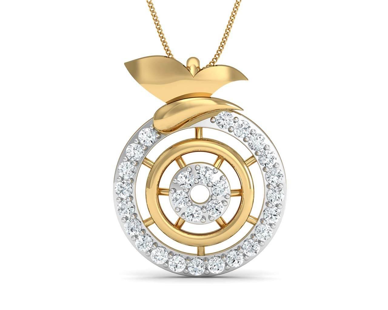Aditri Daily Wear Diamond Pendant Set - Jewelslane