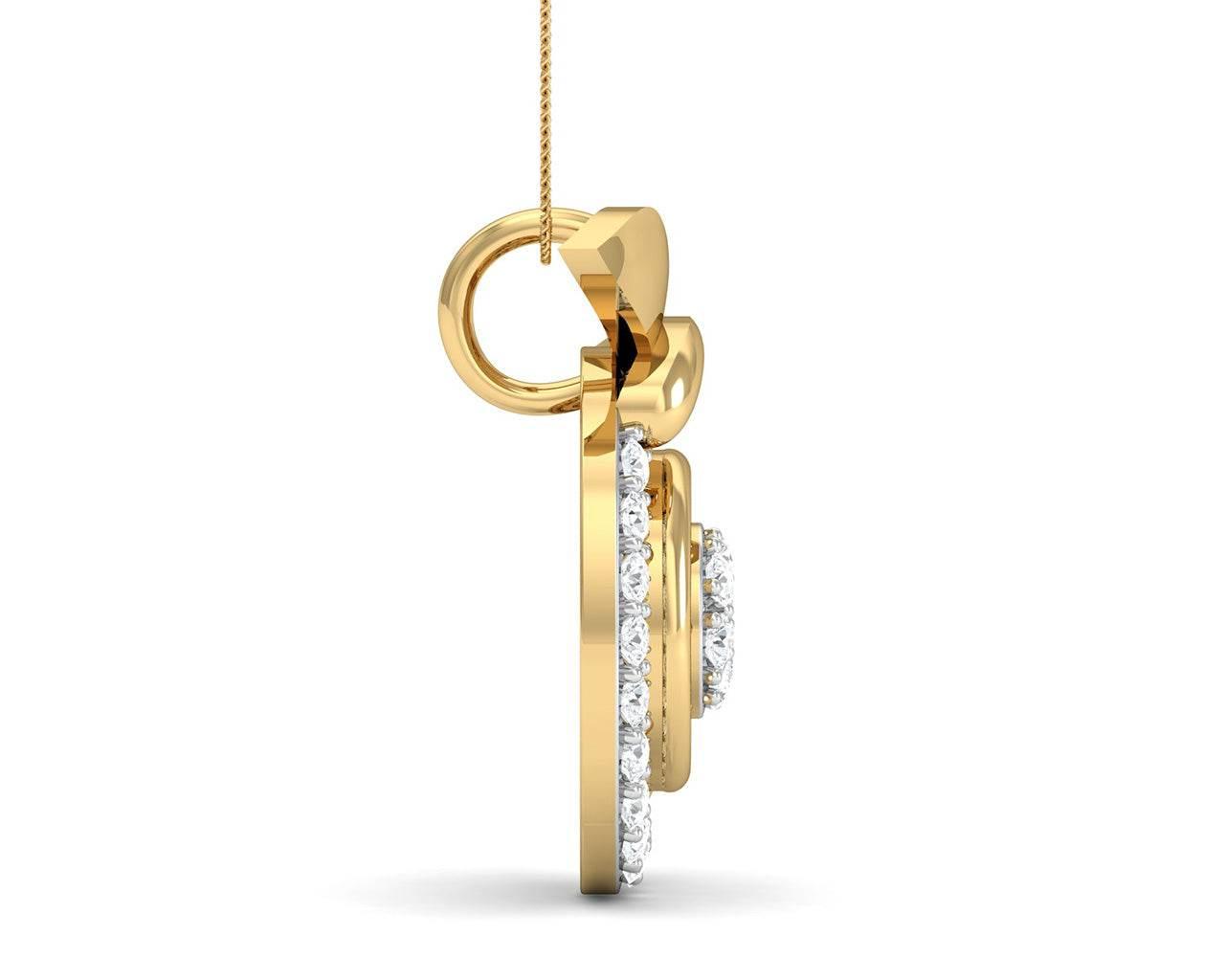 Aditri Daily Wear Diamond Pendant Set - Jewelslane