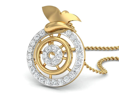 Aditri Daily Wear Diamond Pendant Set - Jewelslane