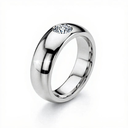 Ajax Gents Ring with Lab Grown Diamond Solitaire - Jewelslane