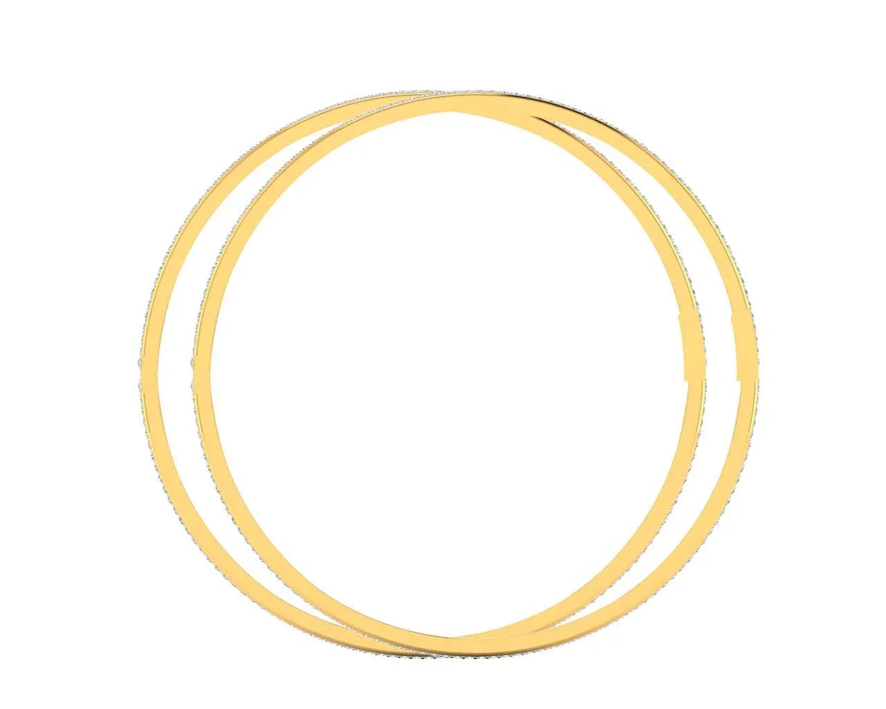 Alisha Ladies Bangles in 14k Gold - Jewelslane