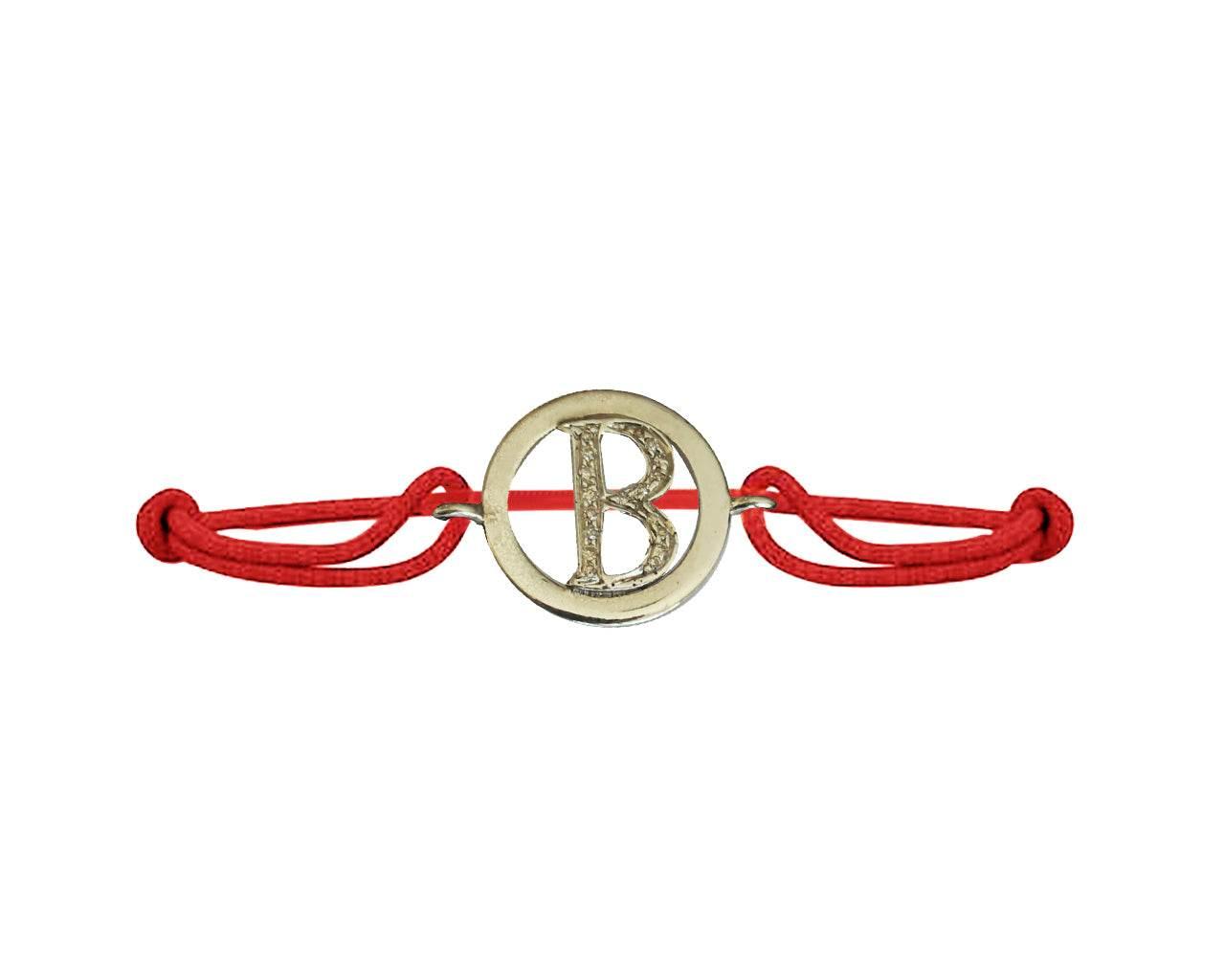 Alphabet Bracelet with Diamonds B - Jewelslane