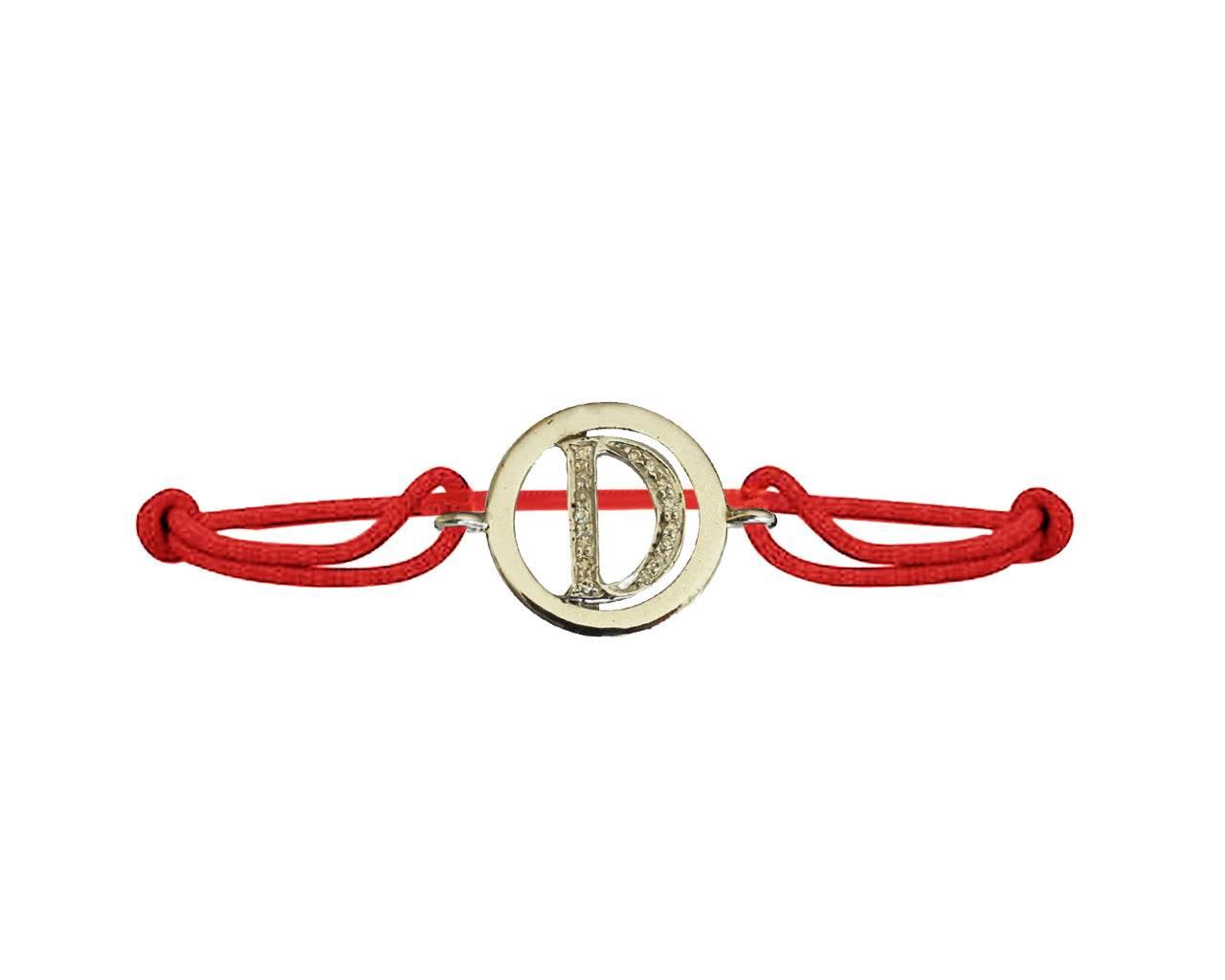 Alphabet Bracelet with Diamonds D - Jewelslane