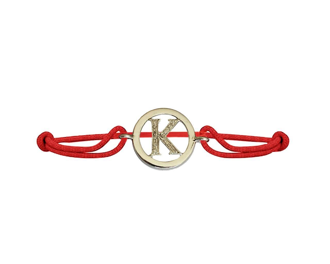 Alphabet Bracelet with diamonds K - Jewelslane