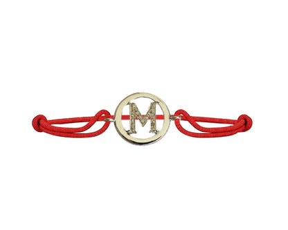 Alphabet Bracelet with Diamonds M - Jewelslane