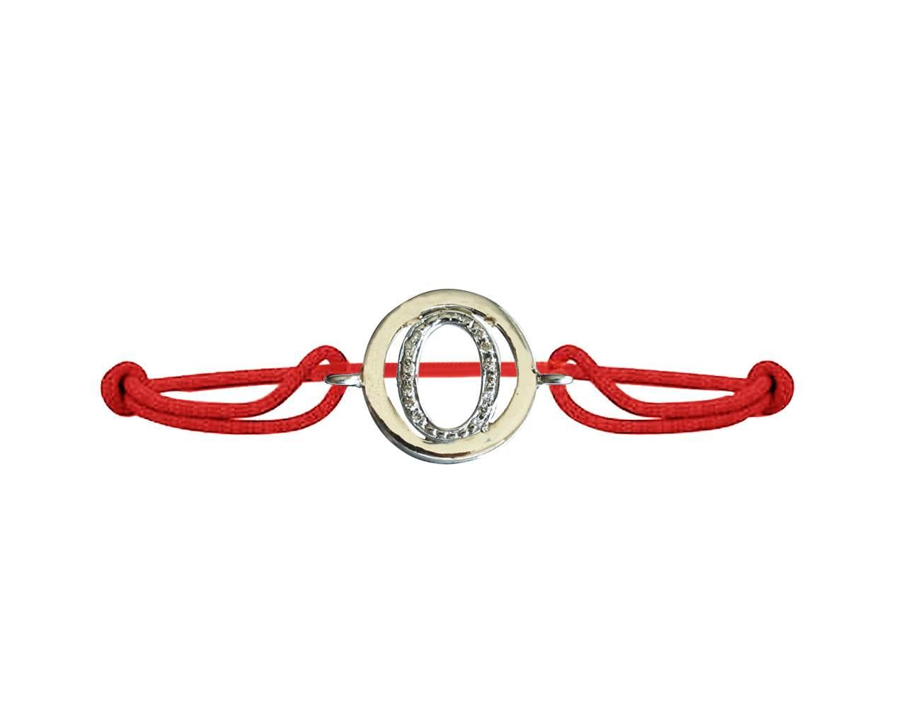 Alphabet Bracelet with diamonds O - Jewelslane