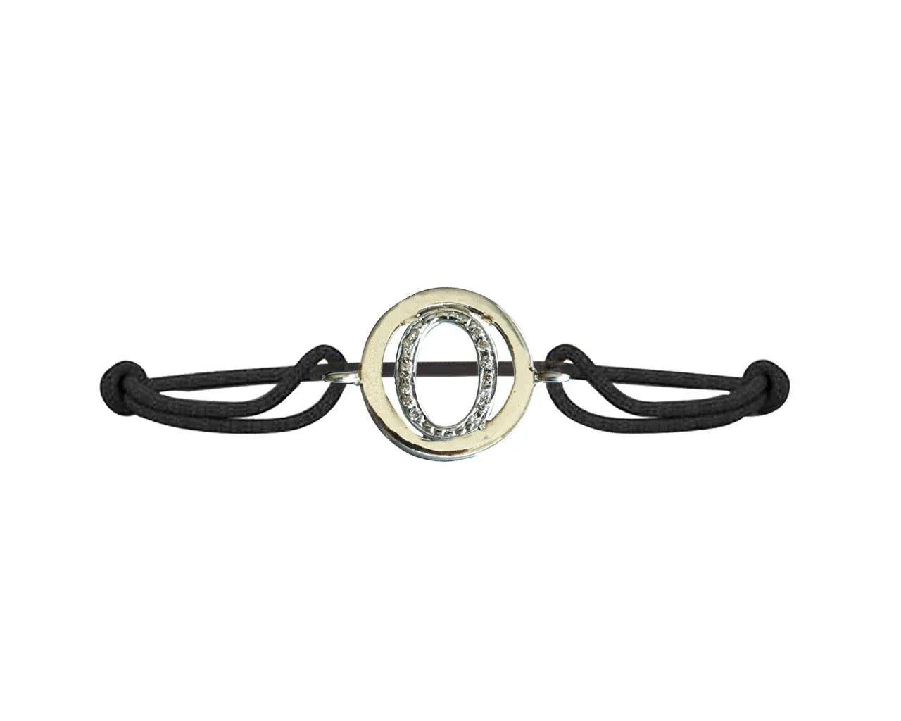 Alphabet Bracelet with diamonds O - Jewelslane