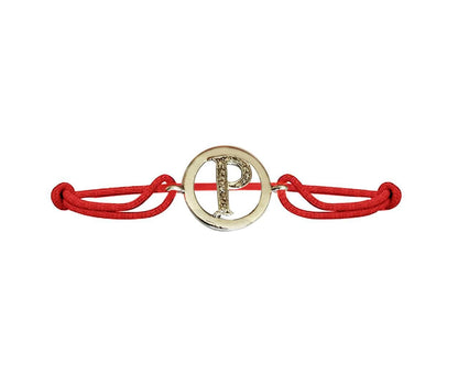Alphabet Bracelet with diamonds P - Jewelslane