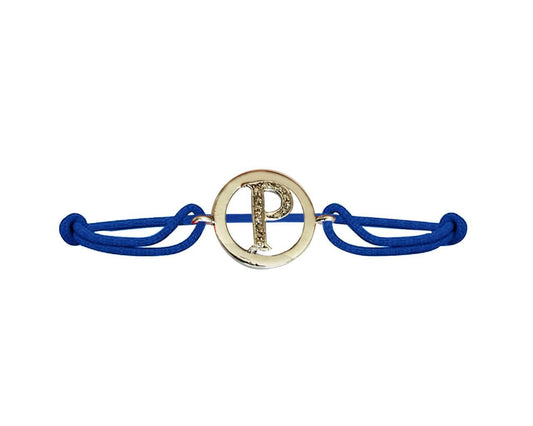 Alphabet Bracelet with diamonds P - Jewelslane