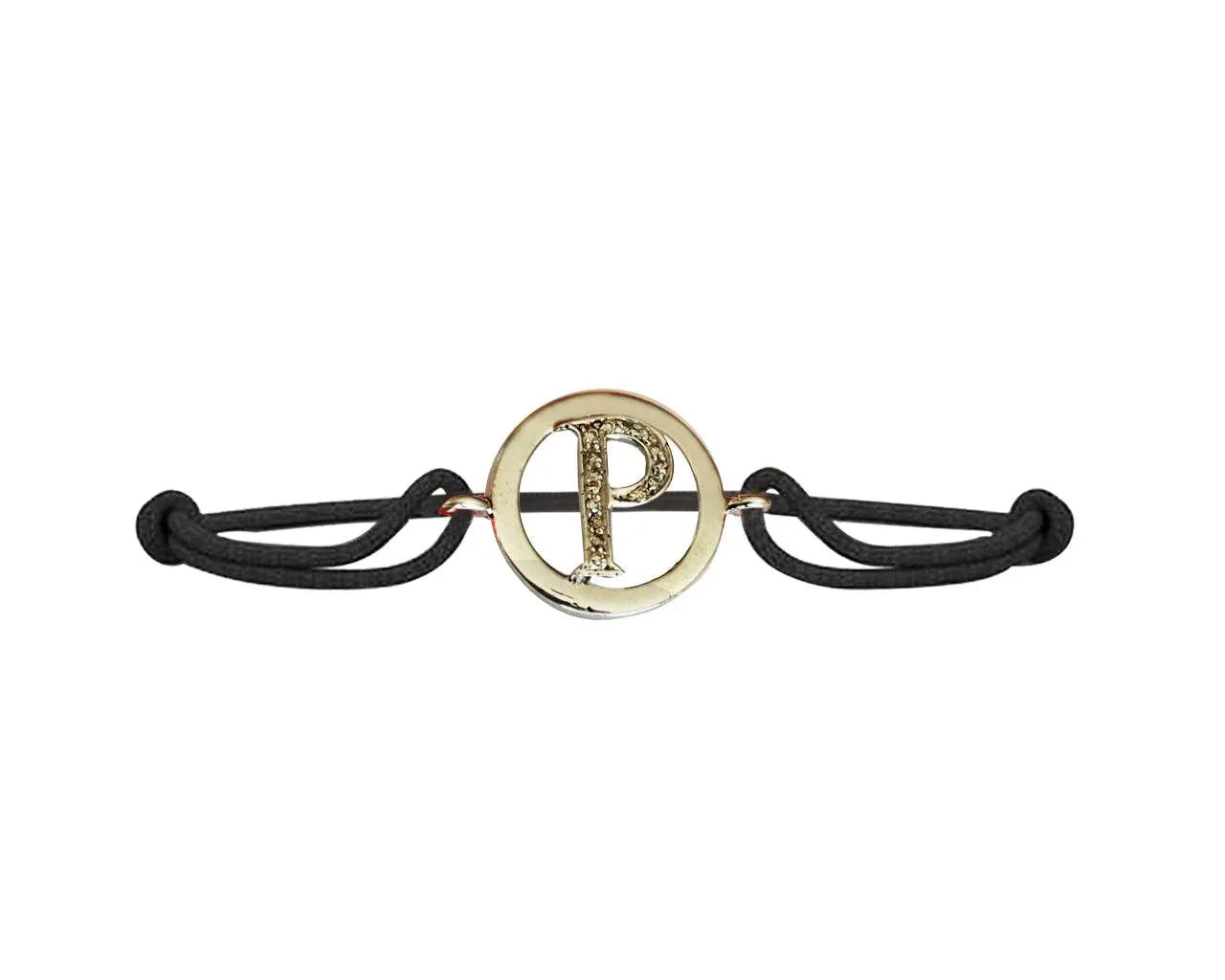 Alphabet Bracelet with diamonds P - Jewelslane