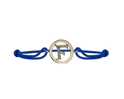Alphabet bracelet with diamonds F - Jewelslane