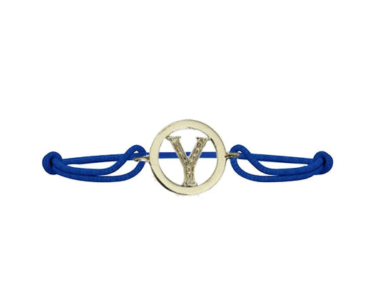 Alphabet bracelet with diamonds Y - Jewelslane
