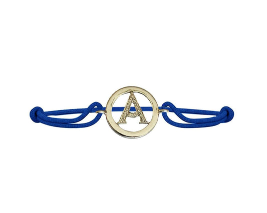 Alphabets Bracelet with diamonds A - Jewelslane